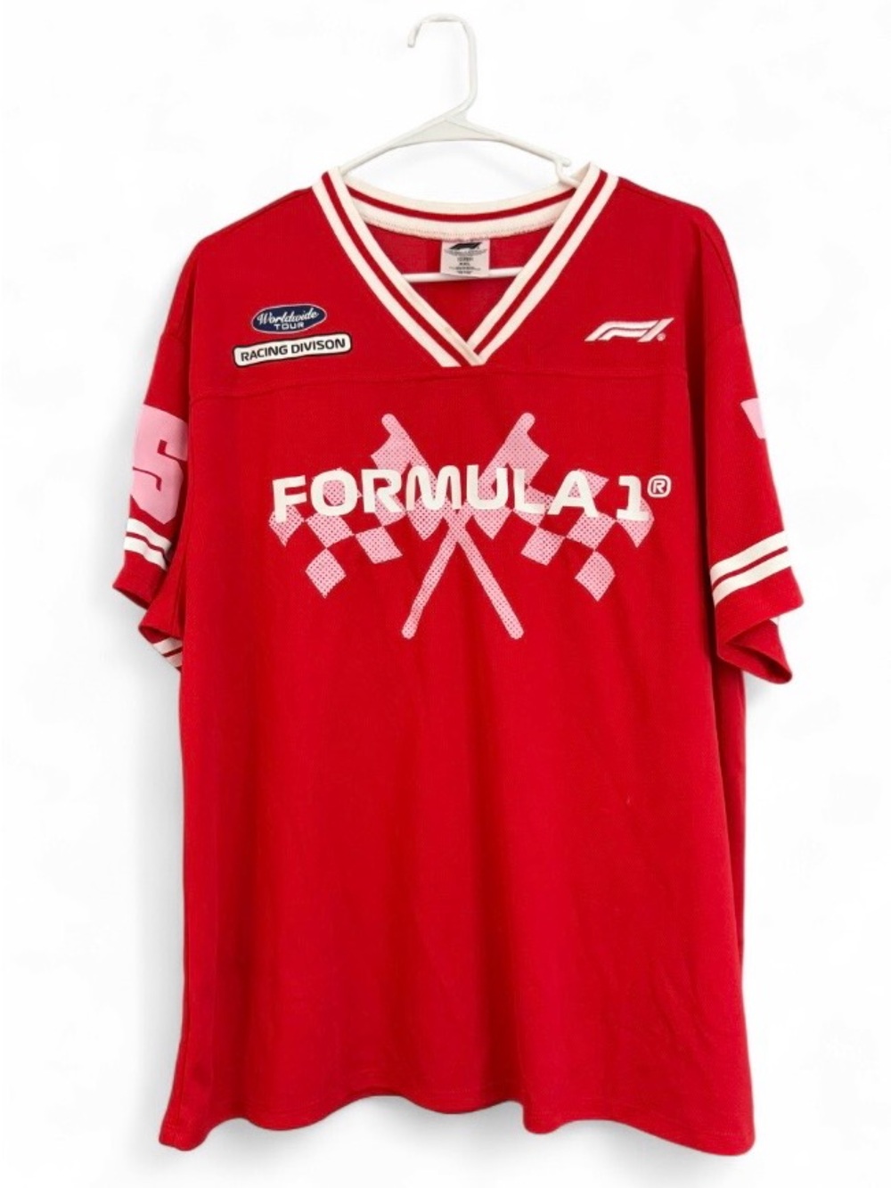 NWOT Official Formula 1 F1 Racing Jersey Shirt Red V-Neck - Size XXL